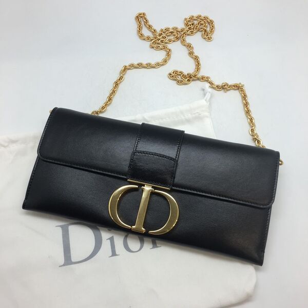 Клатч Dior Montaigne женский кожа черный 26103-4
