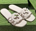 Шлепки Gucci женский резина белый 153613-1