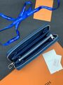 Портмоне Louis Vuitton мужской кожа синий 61902-2