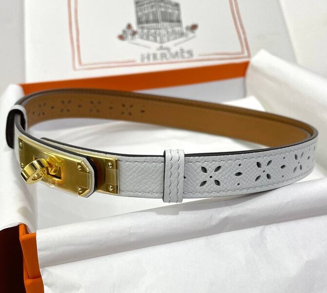 Женский ремень Hermès женский кожа белый 127977