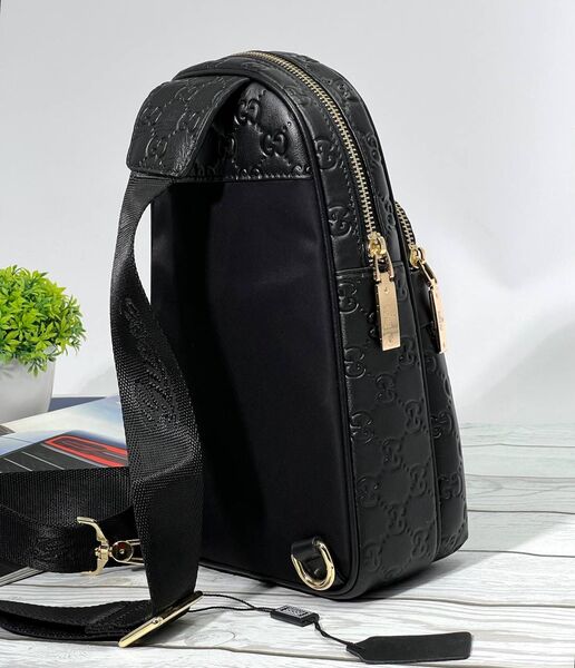 Мужская сумка слинг Gucci мужской кожа черный 176230-3
