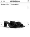 Шлепки Balenciaga женский кожа черный 150831-7