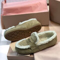 Лоферы Miu Miu женский замша бежевый 159829-2
