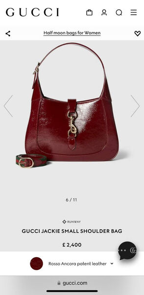 Сумка Gucci женский кожа бордовый 144858-3