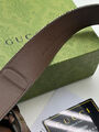 Мужской ремень Gucci мужской кожа бежевый 115844-5