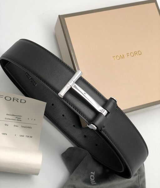 Ремень Tom Ford мужской кожа черный 63723