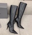 Сапоги Balenciaga женский кожа swift черный 126028