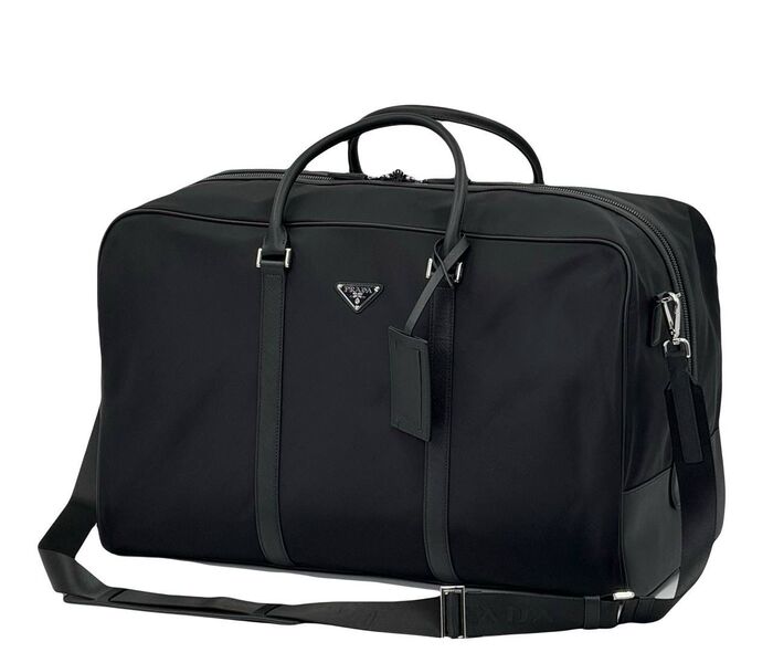 Дорожная сумка Prada мужской кожа черный 108325
