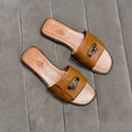 Шлепки Hermès женский кожа 112902-2