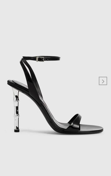Босоножки Gucci женский кожа черный 191941-3