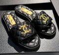 Шлепки Chanel женский кожа черный 185880-1