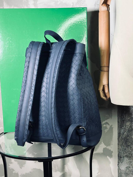 Мужской рюкзак Bottega Veneta мужской кожа синий 131375-8