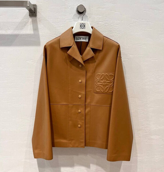 Куртка Loewe женский кожа бежевый 156757-2