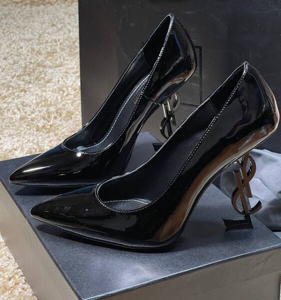 Туфли Saint Laurent женский кожа черный 80996