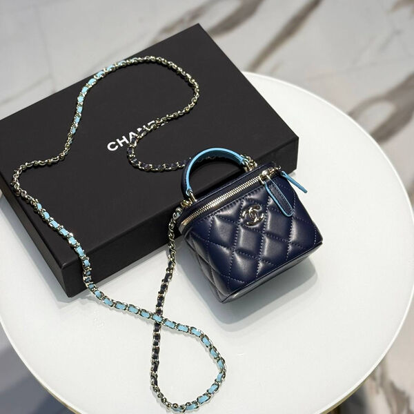 Сумка Chanel женский кожа синий 187504-2