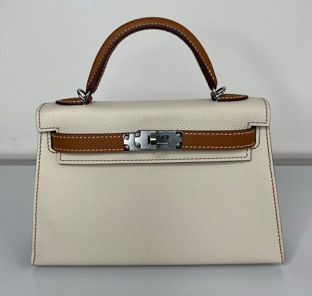 Сумка Hermèskelly 20 Mini женский кожа белый 138076