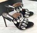 Шлепки Alaïa женский кожа черный 137947-1