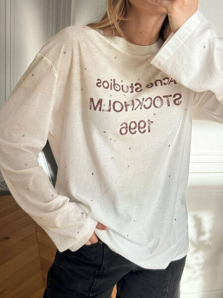 Лонгслив Acne Studios женский белый 182185-3