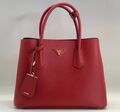 Сумка Prada женский кожа бордовый 119121-1
