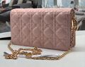Клатч Lady Dior женский кожа розовый 26123-1