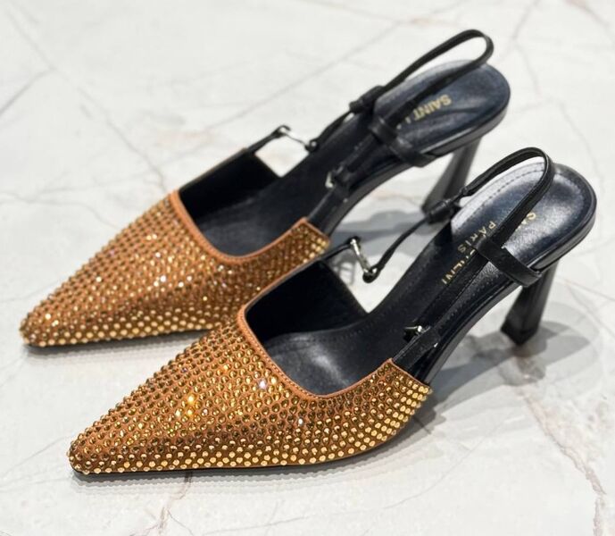 Туфли Saint Laurent женский кожа 174030