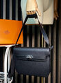 Мужская сумка мессенджер Hermès мужской кожа черный 155332-5