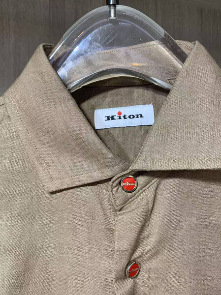 Мужская рубашка Kiton мужской бежевый 179849-4
