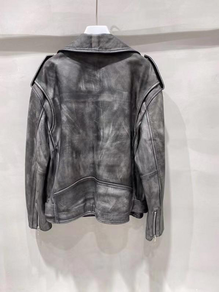 Куртка Balenciaga женский кожа графитовый 37484-5