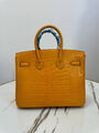 Сумка Hermès Birkin 25 женский кожа горчичный 162968-2