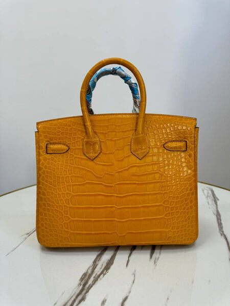 Сумка Hermès Birkin 25 женский кожа горчичный 162968-2