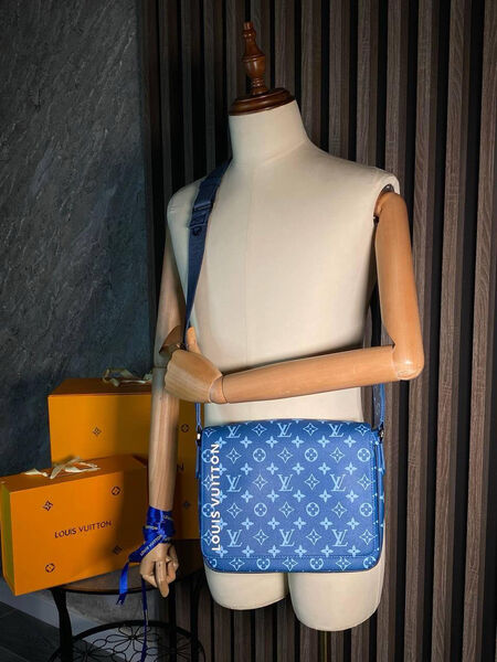 Мужская сумка мессенджер Louis Vuitton мужской канва синий 132076-3