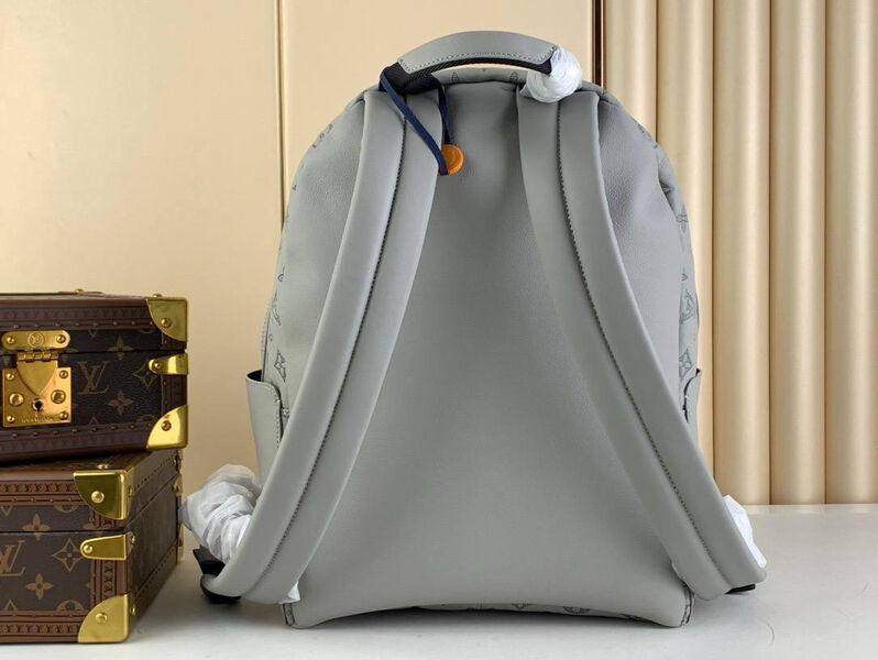 Мужской рюкзак Louis Vuitton мужской кожа графитовый 137179-3