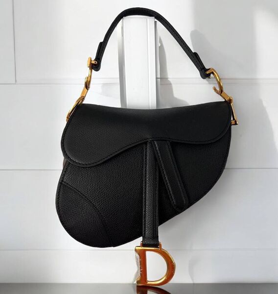 Сумка Dior Saddle женский кожа черный 74392
