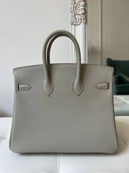 Сумка Hermès Birkin 25 женский кожа графитовый 150148-3