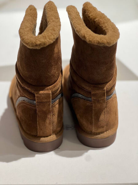 Угги Brunello Cucinelli женский замша бежевый 165099-4