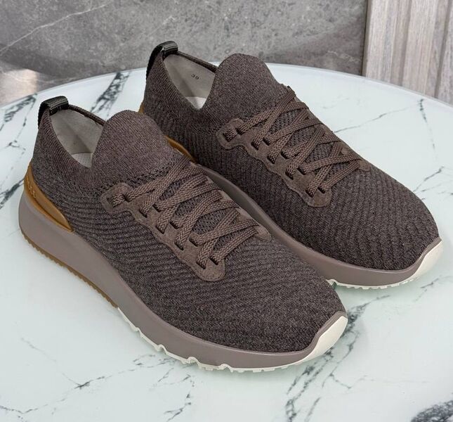 Мужские кроссовки Brunello Cucinelli мужской текстиль 184948