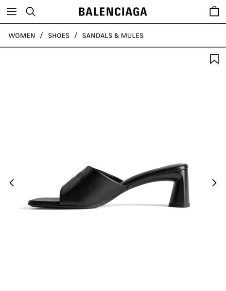 Шлепки Balenciaga женский кожа черный 150831-6