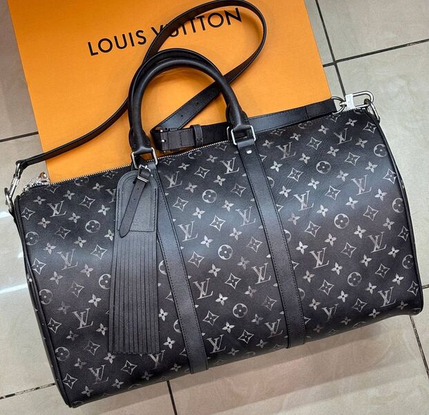 Дорожная сумка Louis Vuitton мужской кожа черный 167110