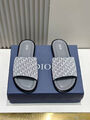 Мужские шлепки Christian Dior мужской кожа графитовый 153784-2