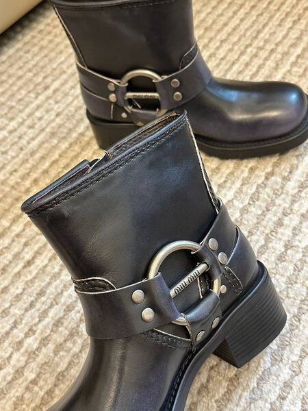 Ботильоны Miu Miu женский кожа черный 125962-9