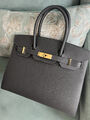 Сумка Hermès Birkin 30 женский кожа графитовый 139367-4