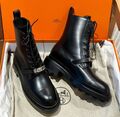 Ботинки Hermès женский кожа черный 13980-1