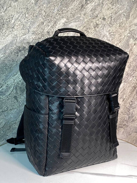 Мужской рюкзак Bottega Veneta мужской кожа черный 167099-2