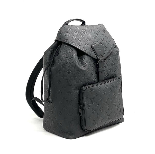 Мужской рюкзак Louis Vuitton мужской кожа черный 135410-2