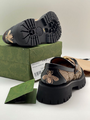 Лоферы Gucci женский кожа бежевый 96003-2