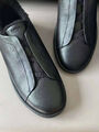 Мужские кеды Zegna мужской кожа черный 165922-11