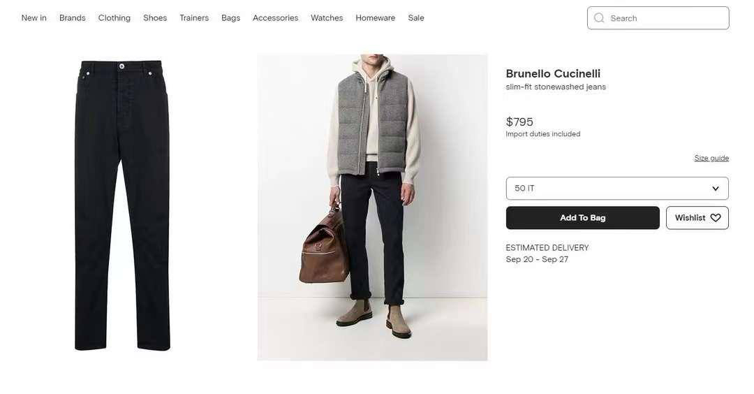 Мужские джинсы Brunello Cucinelli мужской джинса черный 135325-4