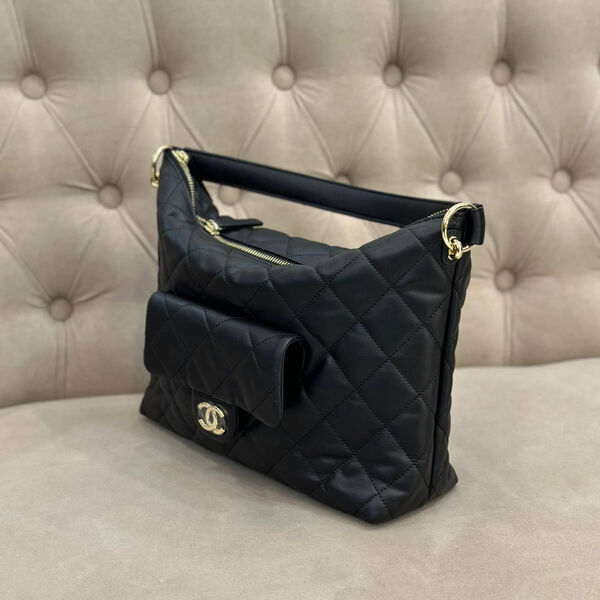 Сумка Chanel женский кожа черный 127959-7