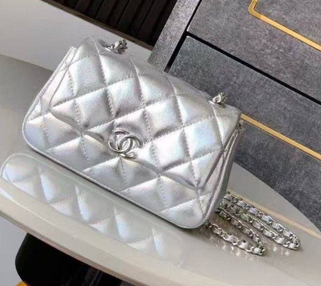 Сумка Chanel женский кожа графитовый 186769