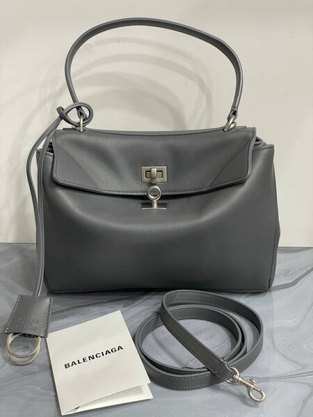 Сумка Balenciaga женский кожа графитовый 150613-10